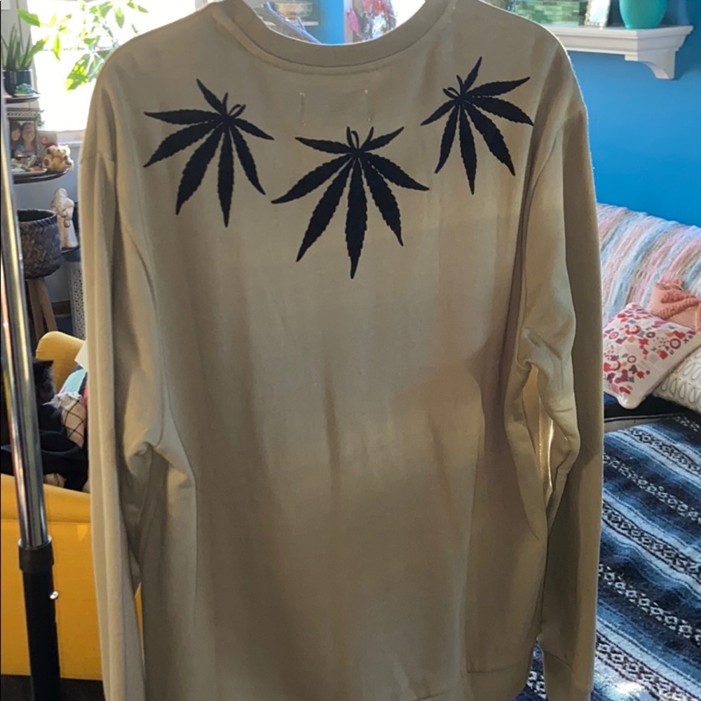 NWT Bob Marley leaf sweatshirt olive green xxl